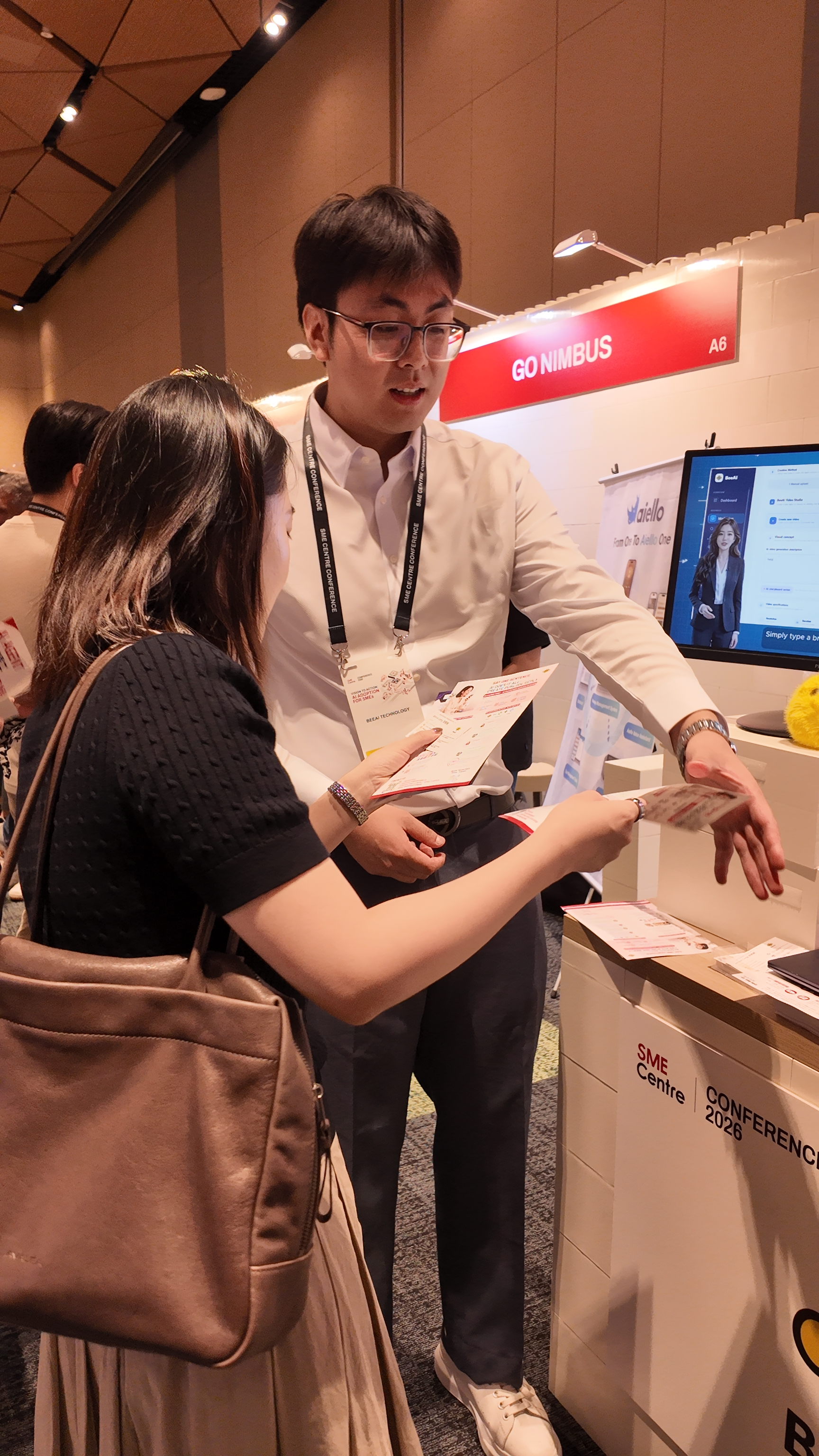 BeeAI platform introduction at Booth A7