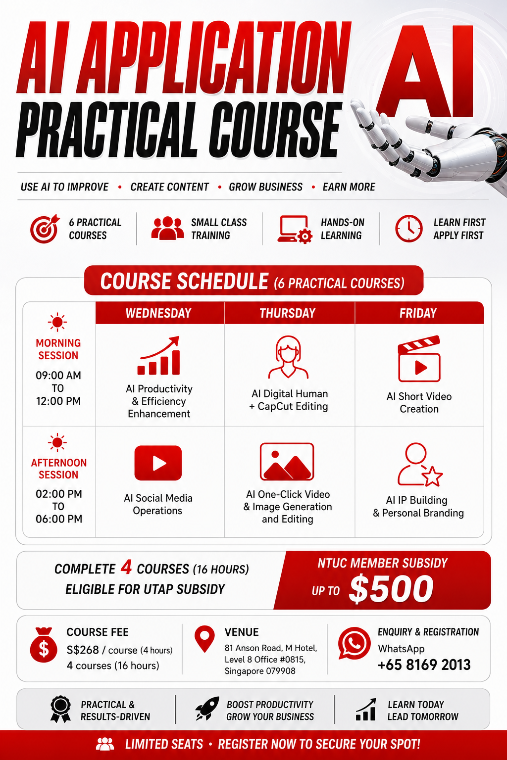 Six four-hour AI courses